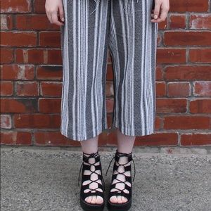 Topshop Striped Culottes
